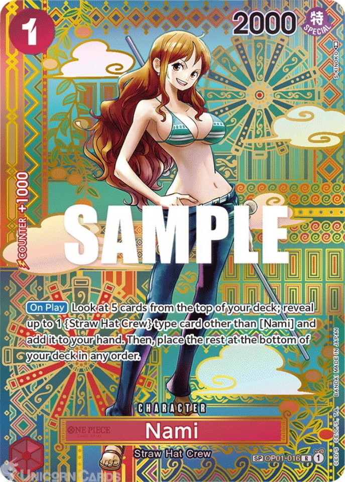 ワンピース カードゲーム 2023 ONE PIECE NAMI OP05 SPECIAL ALT.ART OP01-016 Nami : SP : :: Rare One Piece TCG Card :: OP05: Awakening