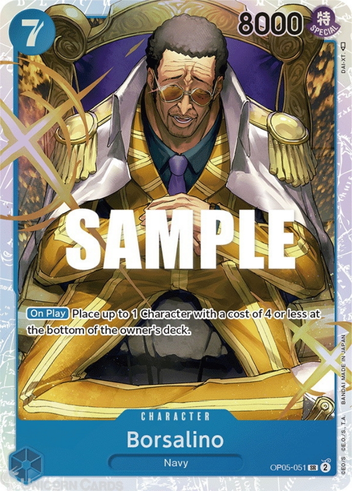 OP05-051 Borsalino :: Super Rare One Piece TCG Card :: OP05