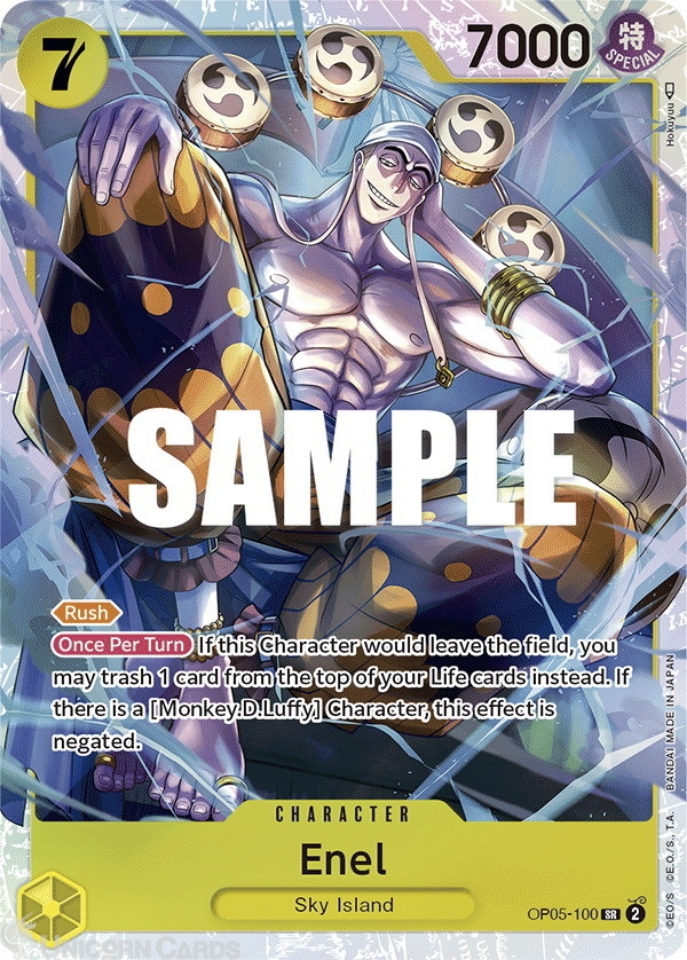 ONE PIECE CARD GAME エネル 特レア 6000パワー Eneru OP05-098 L Awakening of the New Era - ONE PIECE Card