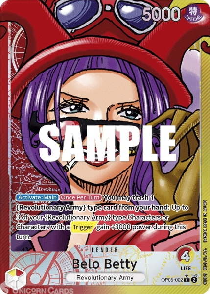 OP05-002 Belo Betty :: Leader Alternative Art One Piece TCG Card ...