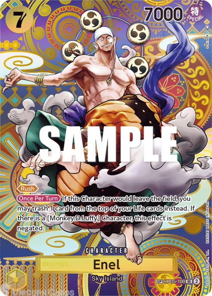 OP05-100 Enel : SP : :: Super Rare Alternative Art One Piece TCG