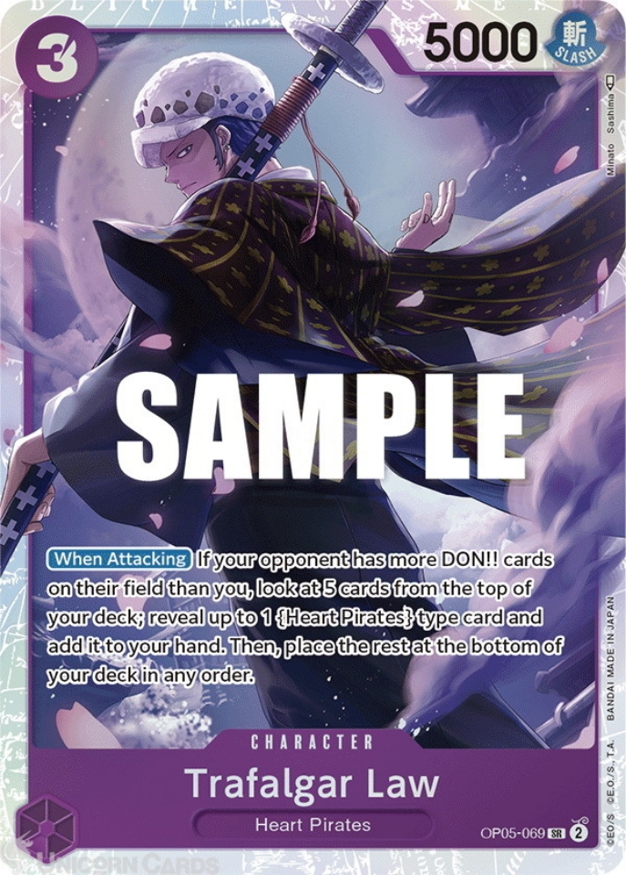 OP05-069 Trafalgar Law :: Super Rare One Piece TCG Card :: OP05