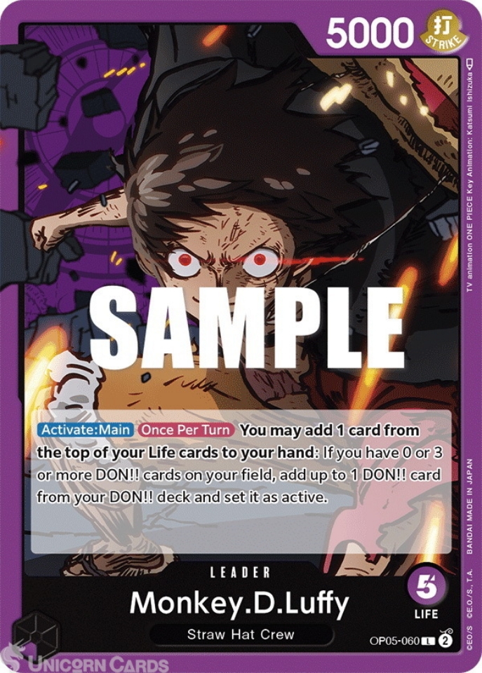 OP05-060 Monkey.D.Luffy :: Leader One Piece TCG Card :: OP05