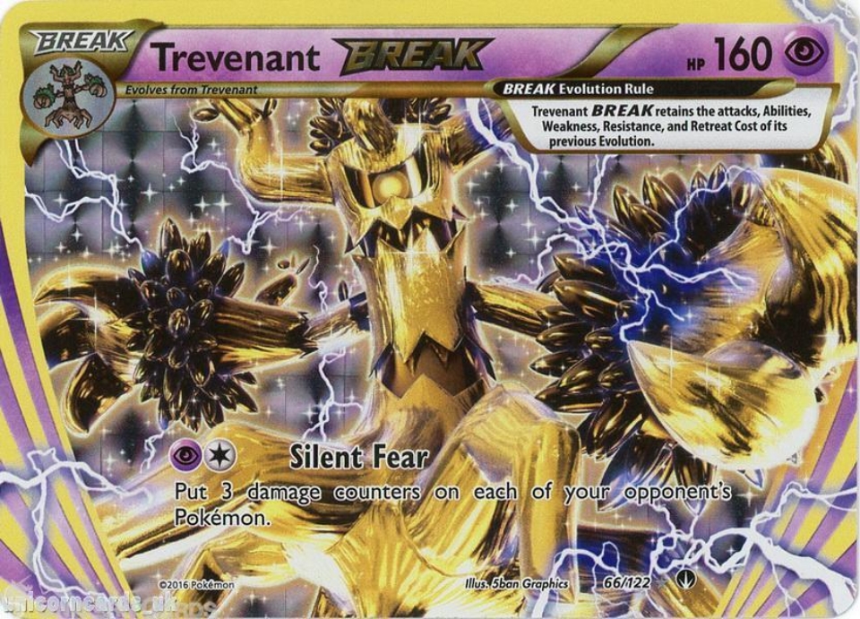Trevenant BREAK 66/122 BREAKpoint Rare BREAK Mint Pokemon Card ...