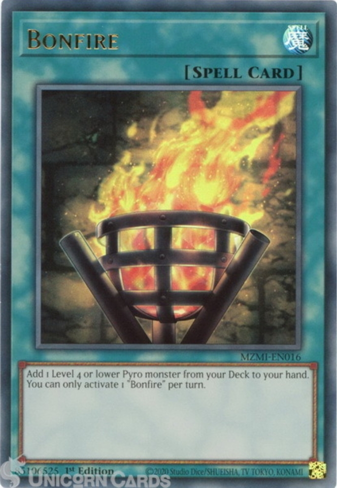 MZMI-EN016 Bonfire :: Ultra Rare 1st Edition YuGiOh Card