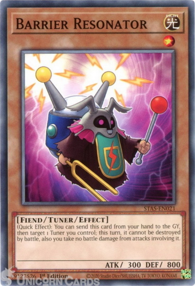 STASEN021 Barrier Resonator Common 1st Edition YuGiOh Card