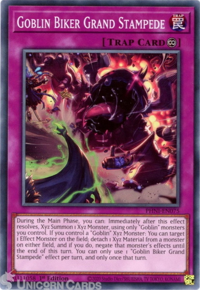 PHNI-EN075 Goblin Biker Grand Stampede :: Common 1st Edition YuGiOh ...