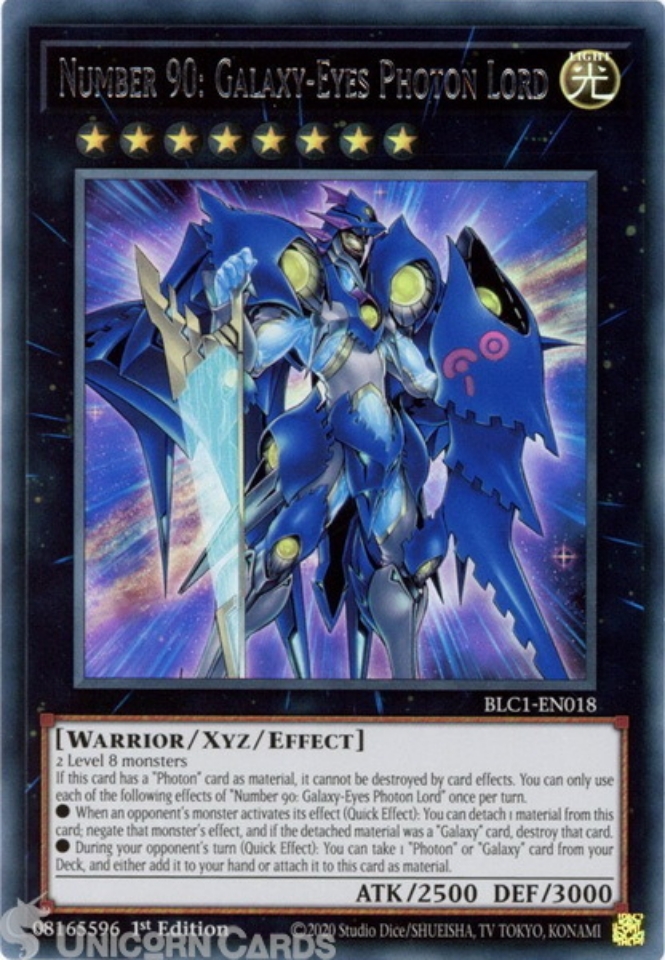 BLC1-EN018 Number 90: Galaxy-Eyes Photon Lord : Silver Ultra Rare 1st ...