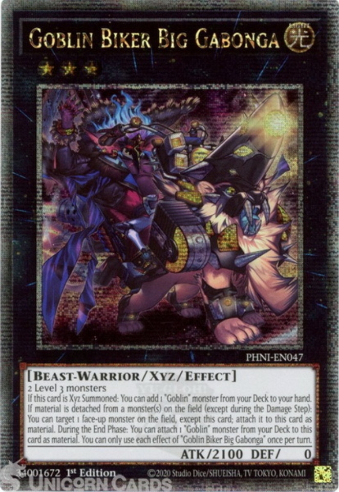 PHNI-EN047 Goblin Biker Big Gabonga :: Quarter Century Secret Rare 1st ...