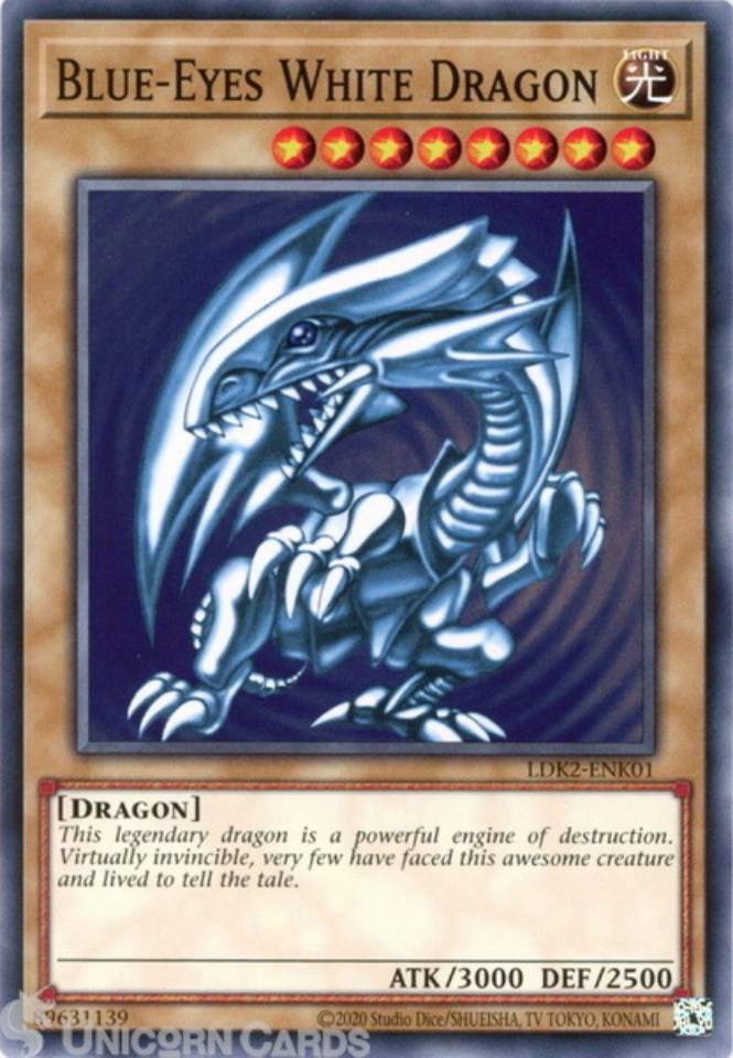 LDK2-ENK01 Blue-Eyes White Dragon UNL 2024 Edition Mint YuGiOh Card ...