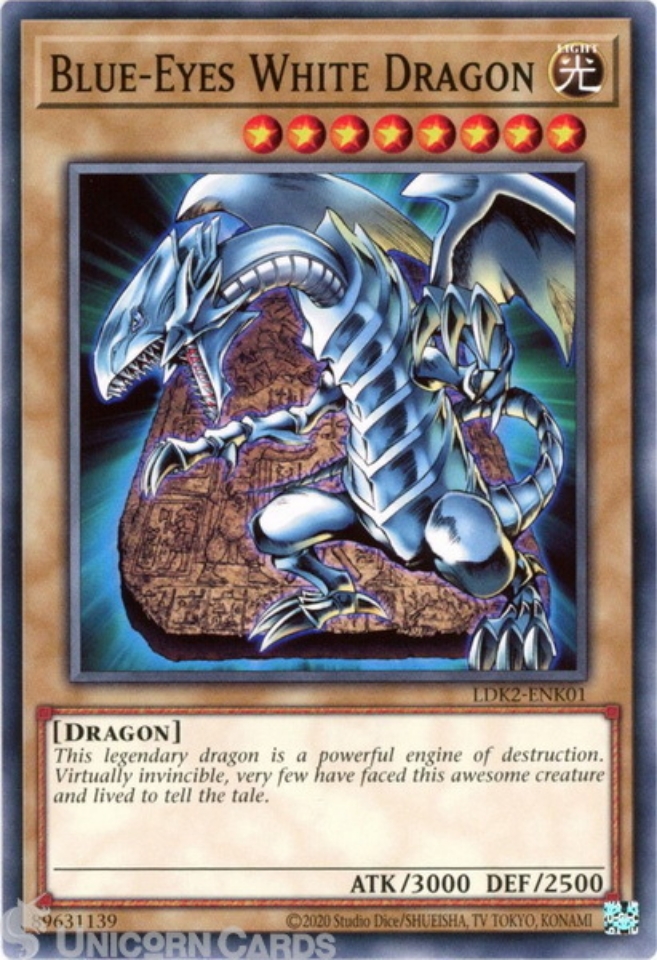 LDK2-ENK01 Blue-Eyes White Dragon UNL 2024 Edition Mint YuGiOh Card ...