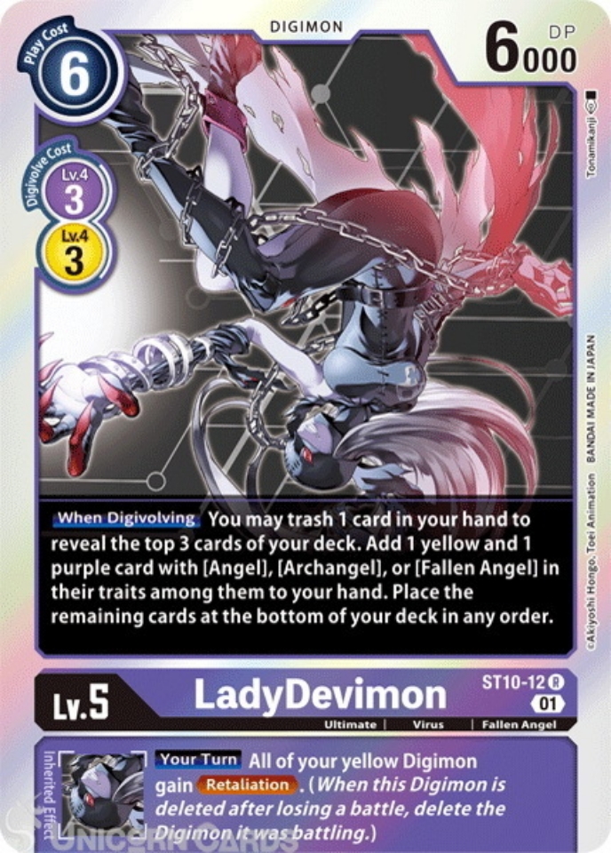 ST10-12 LadyDevimon Rare Foil Alternative Art Digimon Card : PB14 ...