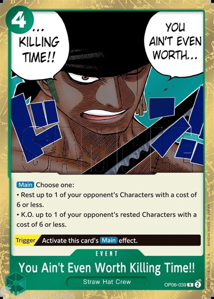 OP06-039 You Ain't Even Worth Killing Time!! : Rare One Piece