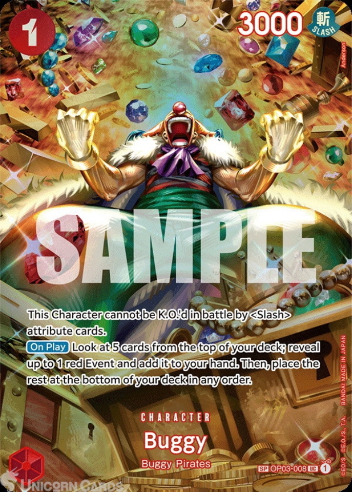 OP03-008 Buggy : Special Card Alternative Art One Piece English TCG ...