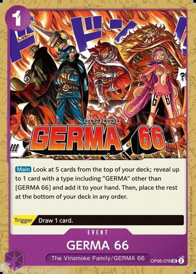 OP06-078 GERMA 66 : Uncommon One Piece English TCG Card : OP06