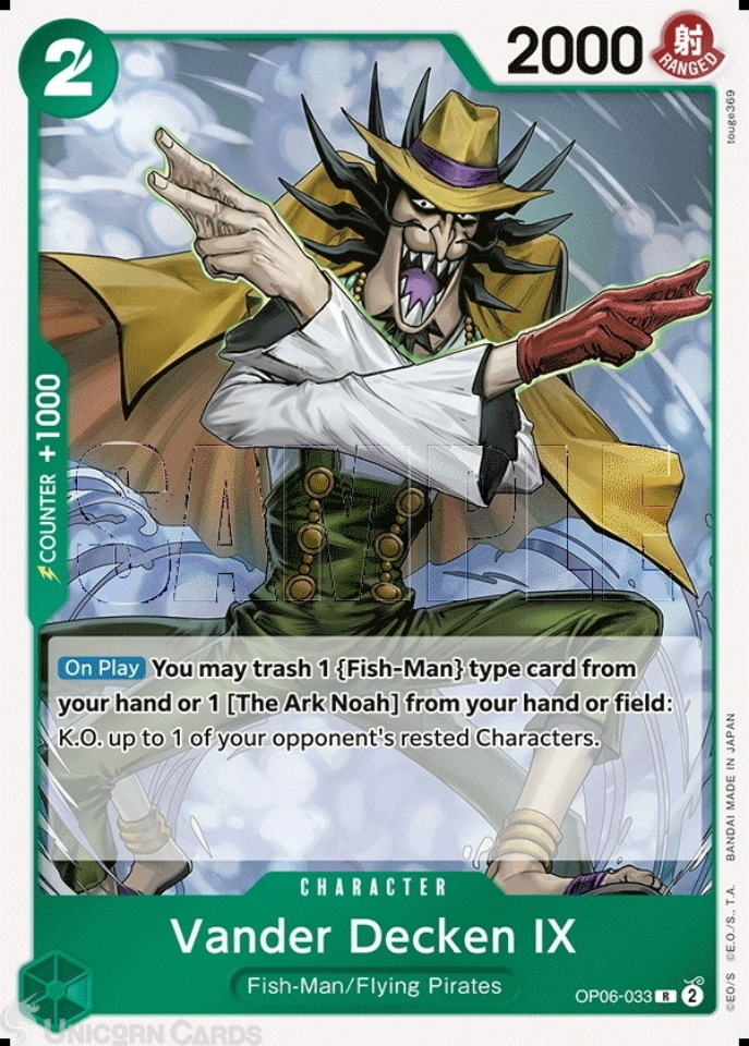 OP06-033 Vander Decken IX : Rare One Piece English TCG Card : OP06