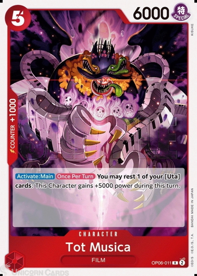 OP06-011 Tot Musica : Rare One Piece English TCG Card : OP06