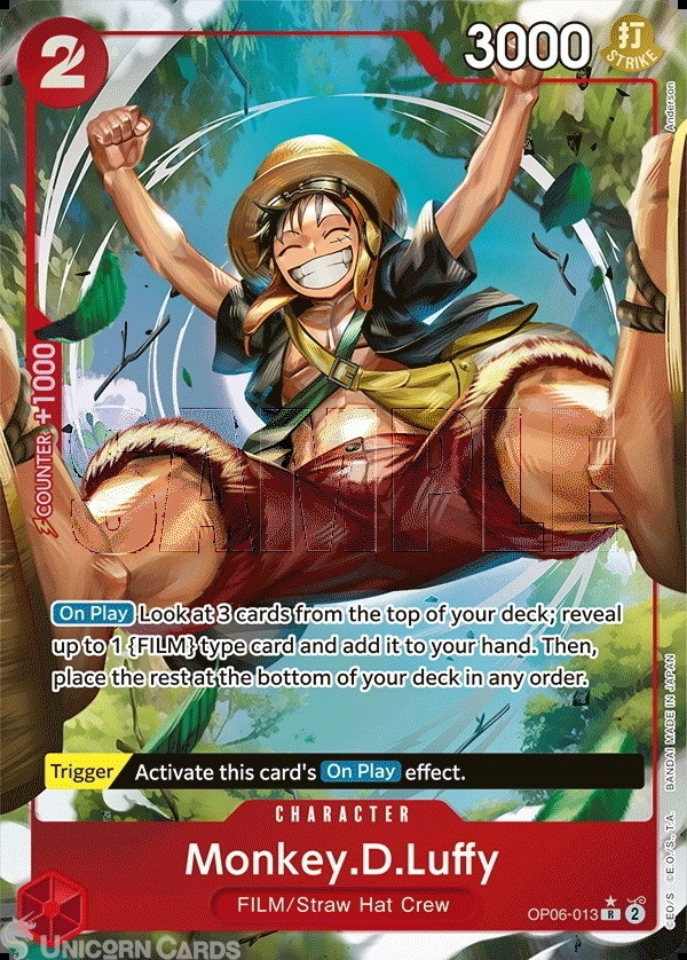 OP06-013 Monkey.D.Luffy : Rare Alternative Art One Piece English