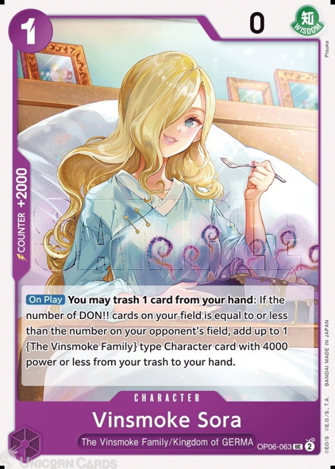 OP06-063 Vinsmoke Sora : Uncommon One Piece English TCG Card