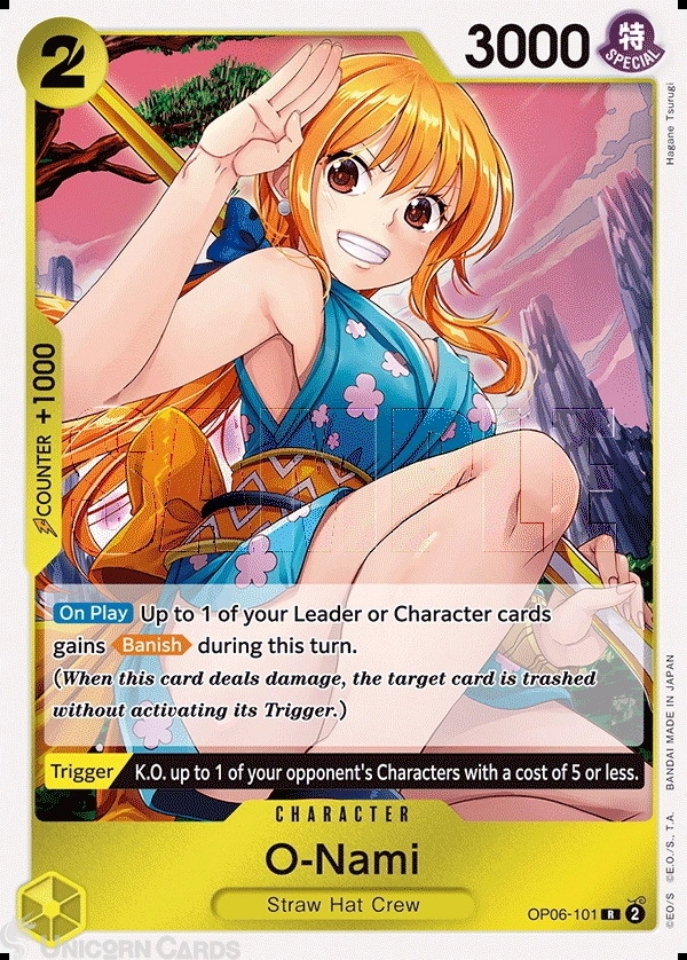 OP06-101 O-Nami : Rare One Piece English TCG Card : OP06: Wings Of