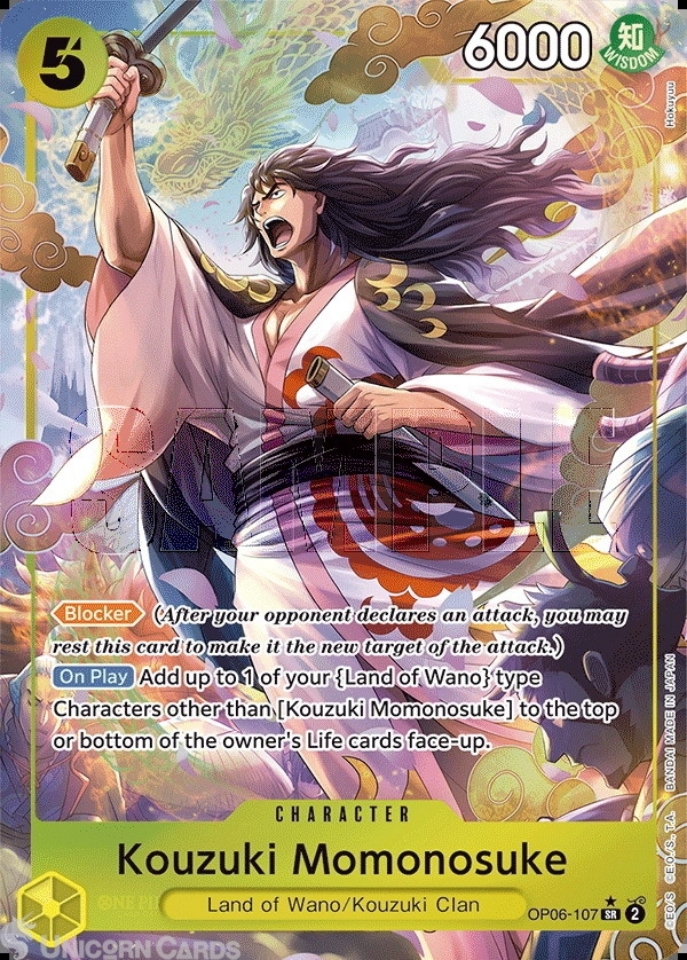 OP06-107 Kouzuki Momonosuke : Super Rare Alternative Art One Piece