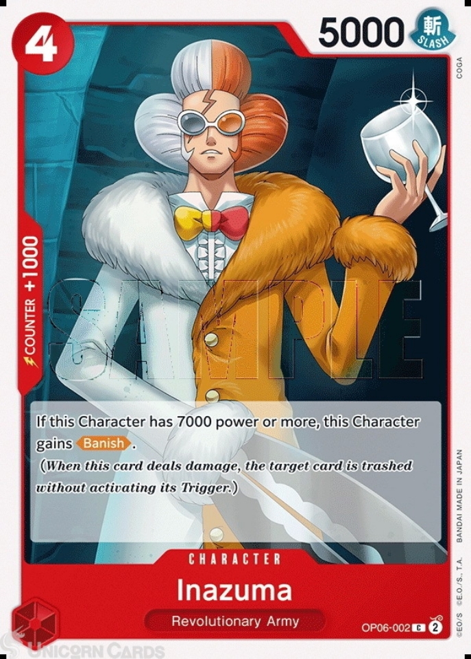 OP06-002 Inazuma : Common One Piece English TCG Card : OP06
