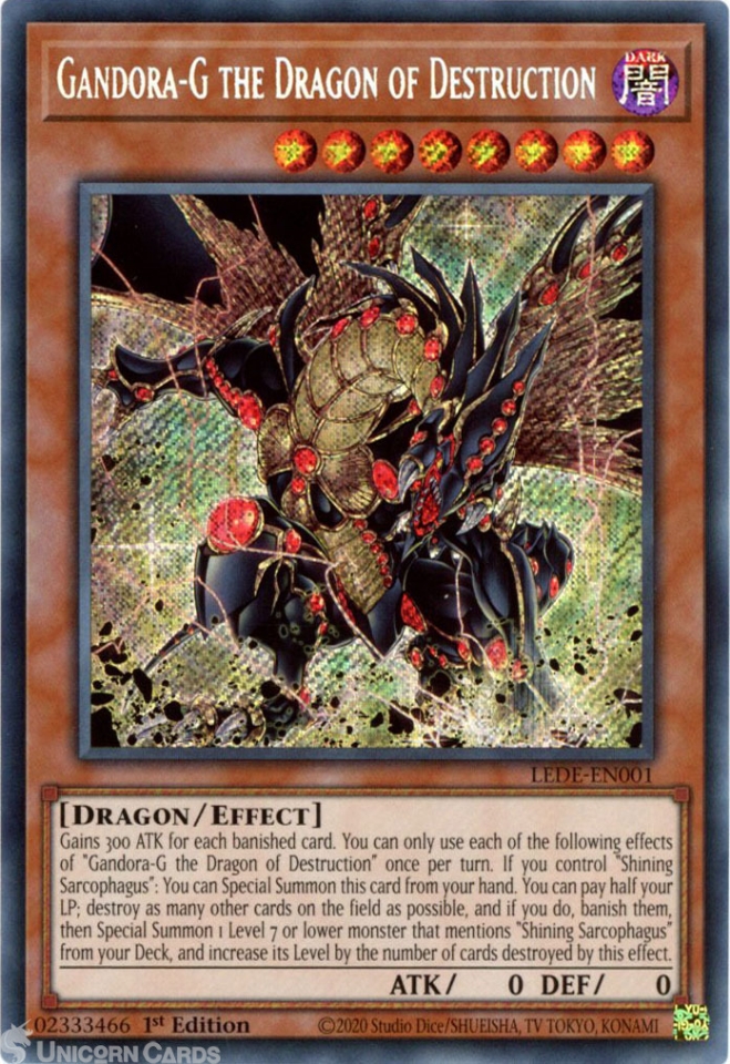 LEDE-EN001 Gandora-G the Dragon of Destruction : Secret Rare 1st