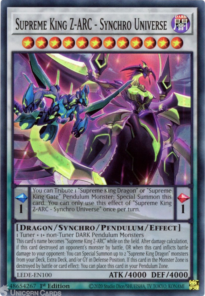 yugioh master duel supreme king zarc deck INFO-AE099 Supreme King Z-ARC main image 0