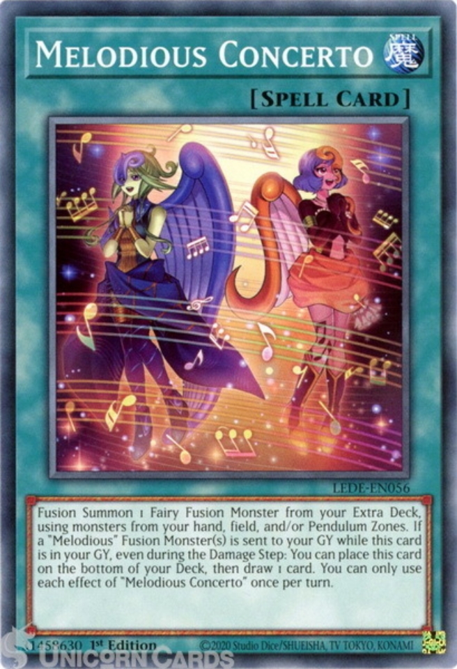 LEDE-EN056 Melodious Concerto : Common 1st Edition YuGiOh Card:: Unicorn  Cards - YuGiOh!, Pokemon, Digimon and MTG TCG Cards for Players and  Collectors.