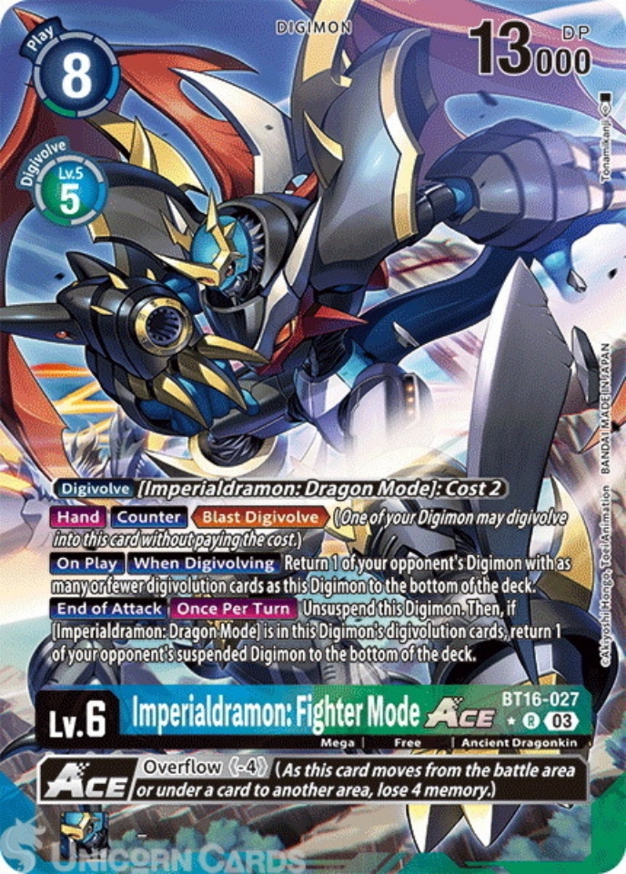 BT16-027 Imperialdramon: Fighter Mode ACE : Rare Alternative