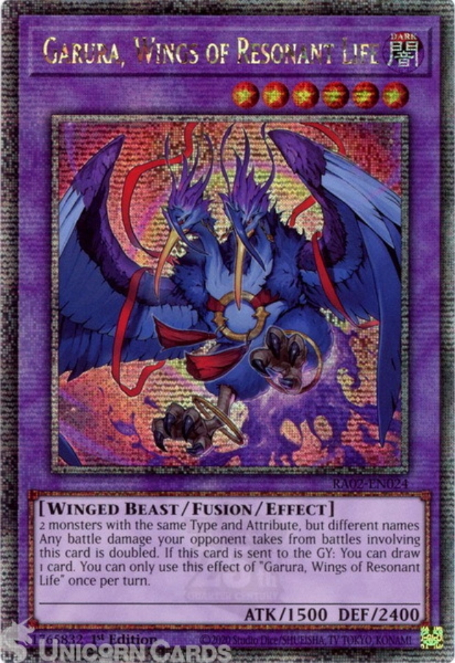 RA02EN024 Garura, Wings of Resonant Life Quarter Century Secret Rare