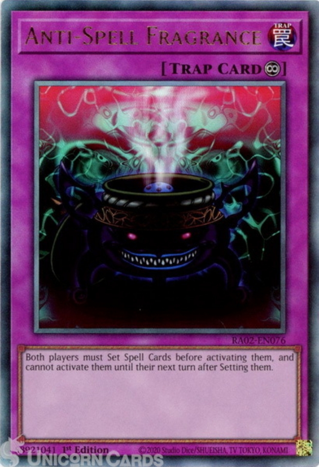 RA02-EN076 Anti-Spell Fragrance : Ultimate Rare 1st Edition YuGiOh Card ...