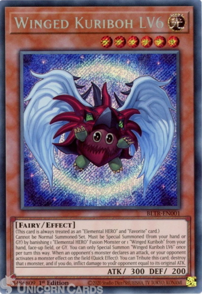 BLTR-EN001 Winged Kuriboh LV6 : Secret Rare 1st Edition YuGiOh Card ...