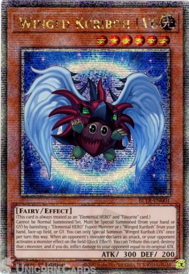 BLTR-EN001 Winged Kuriboh LV6 : Quarter Century Secret Rare 1st Edition ...