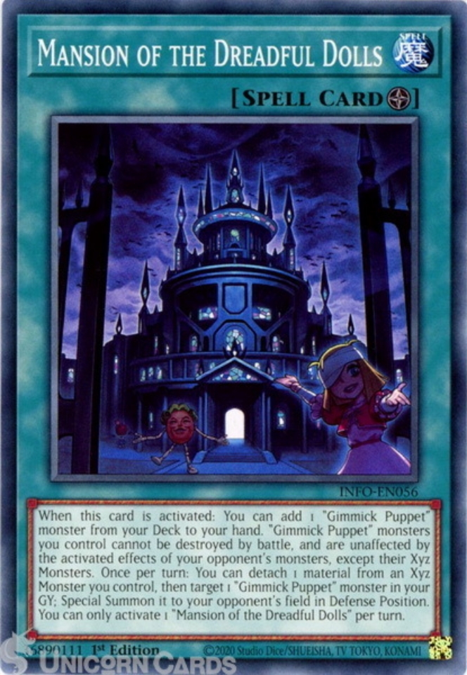 INFO-EN056 Mansion of the Dreadful Dolls : Common 1st Edition YuGiOh ...