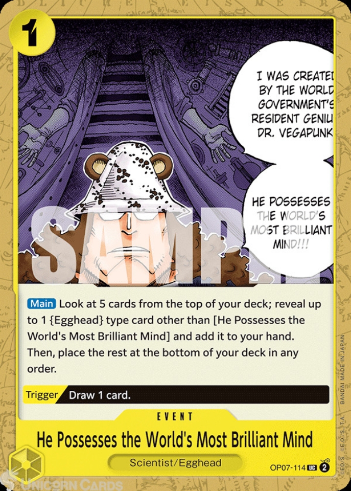 OP07-114 He Possesses the World's Most Brilliant Mind : Uncommon