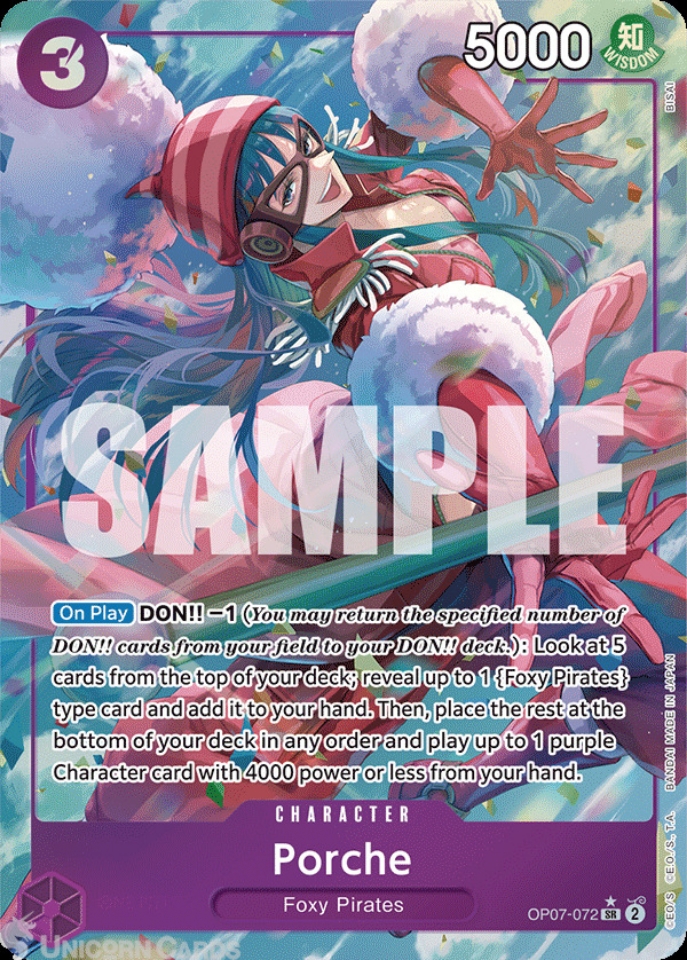 OP07-072 Porche : Super Rare Alt Art Foil English One Piece TCG
