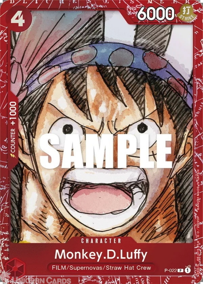 【PSA10】ルフィ [P-022] ‐ONE PIECE FILM RED‐ P-022 Monkey.D.Luffy : Promo Alt Art Foil English One Piece TCG