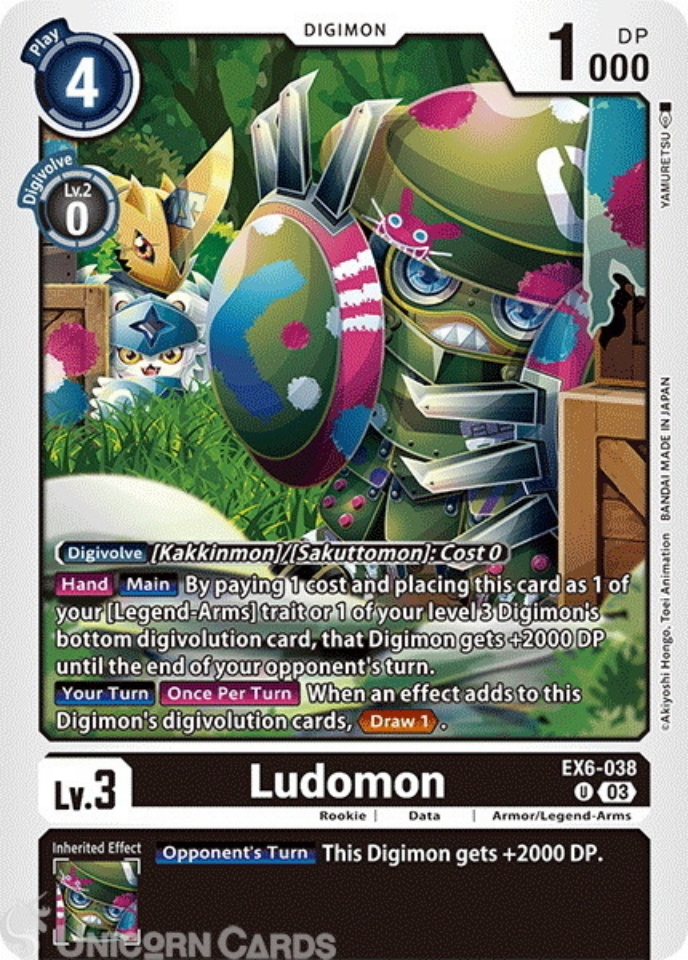 EX6-038 Ludomon : Uncommon Digimon Card : EX06: Theme Booster