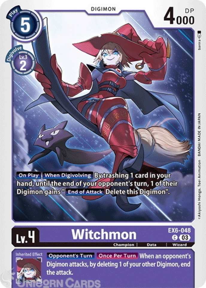 EX6-048 Witchmon : Common Digimon Card : EX06: Theme Booster