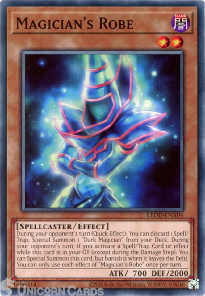LEDD-ENA04 Magician's Robe : Common UNL Edition YuGiOh Card:: Unicorn ...