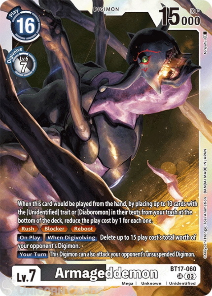 BT17-060 Armageddemon : Super Rare Digimon Card : BT17: Secret Crisis ...