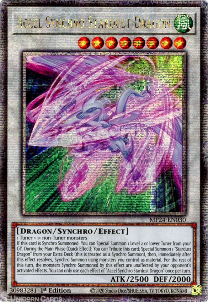 MP24-EN030 Accel Synchro Stardust Dragon : Quarter Century