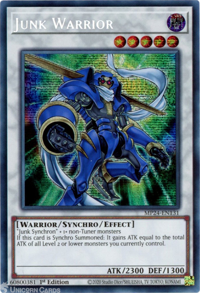 MP24-EN131 Junk Warrior : Prismatic Secret Rare 1st Edition YuGiOh