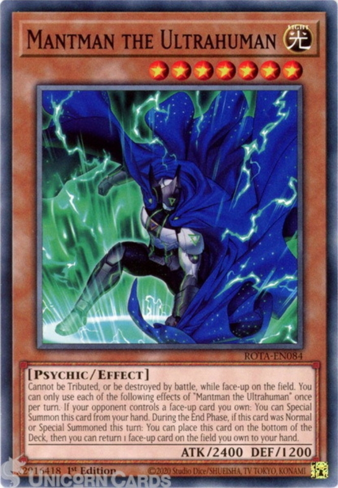 human yugioh cards Humanoid Slime [LON-003] Common Mint / near mint condition trading card ROTA-EN084 Mantman the Ultrahuman :
