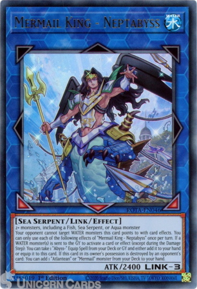 ROTA-EN046 Mermail King - Neptabyss : Ultra Rare 1st Edition YuGiOh ...