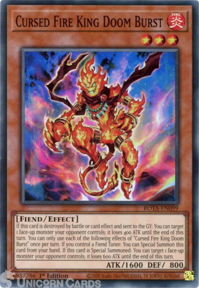 yugioh cards fire Sacred King Garunix [SR14-EN001] Ultra Rare  Dungeons & Javas Mint / near mint condition trading card Fire Recovery - Age of