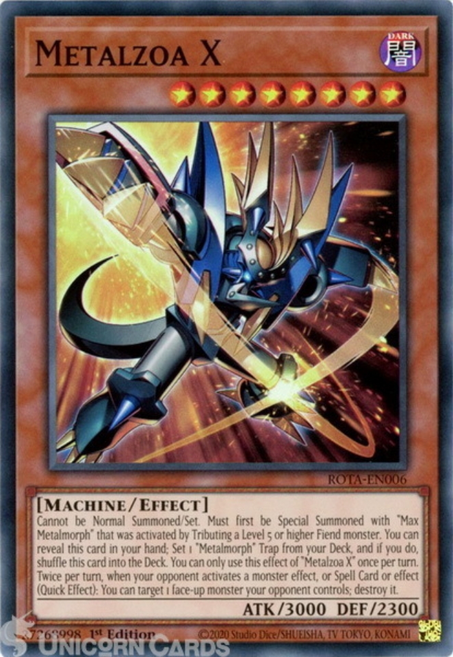 ROTA-EN006 Metalzoa X : Super Rare 1st Edition YuGiOh Card