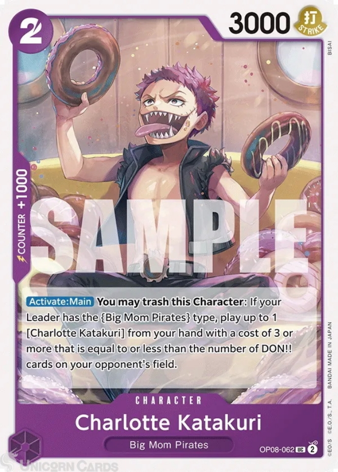 ワンピース カードゲーム CHARLOTTE KATAKURI OP08-062 Charlotte Katakuri : Uncommon English One Piece TCG Card
