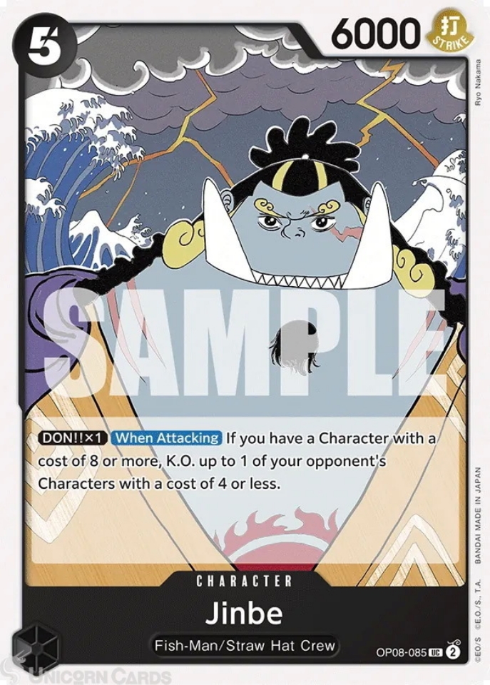 OP08-085 Jinbe : Uncommon English One Piece TCG Card : OP08: Two